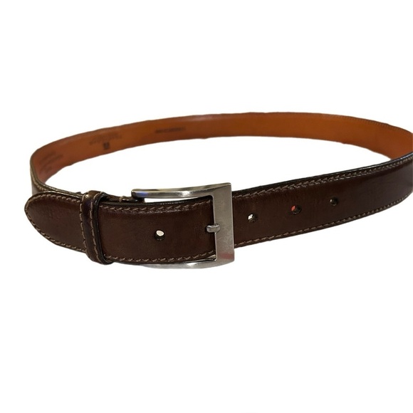 Trafalgar Cortina Leather Men’s Size 40 Brown Big & Tall Leather Belt - Picture 2 of 5